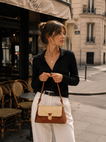 Sac Baguette Bicolore